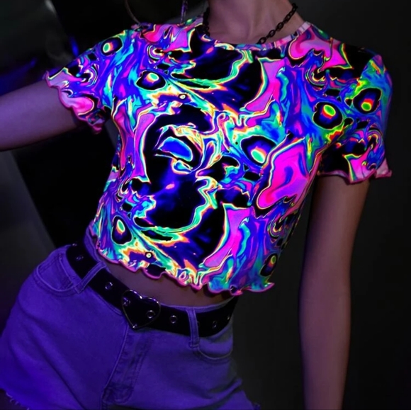 Reflective Marble Print Lettuce - Picture 6 of 6